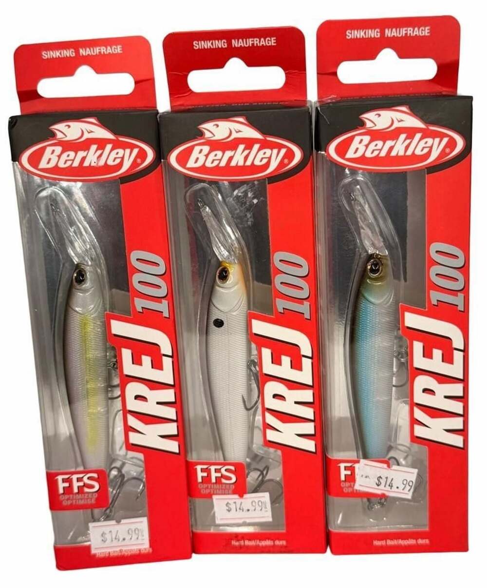 Berkley Krej 100 Hard Bait Jerkbait 3 Pack New